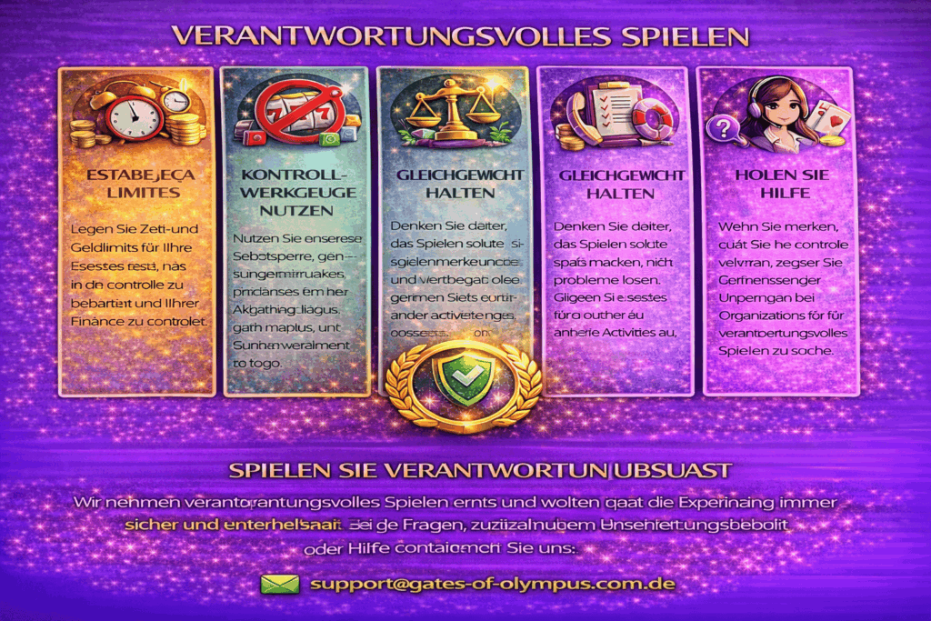 Verantwortungsvolles Spielen Limits setzen Kontrollwerkzeuge nutzen Gleichgewicht halten Hilfe holen sicheres Spiel und Support